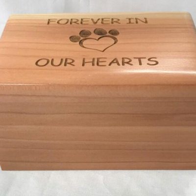 Small Redwood Urn With Custom Engraving