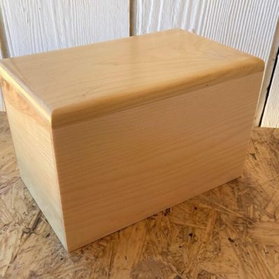 White Cedar Extra Large Pet Cremation Urn. Optional Laser Engraving.