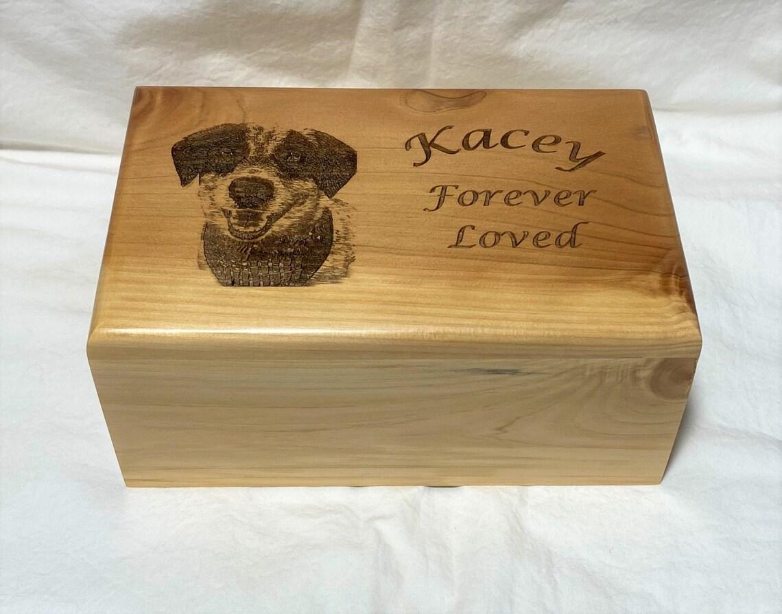 Large Pet Cremation Pet Urn, Photo Urn, Pet Memorial Photo Urn