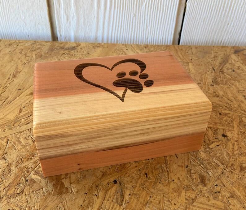 Medium Wood Pet Cremation Urn - Engraved and Personalized