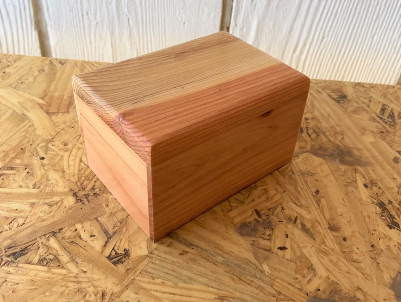 Small Wood Pet Cremation Urn