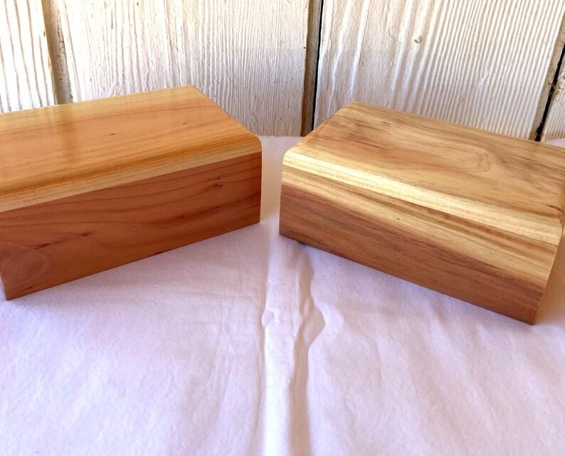 2 Medium Wood Pet Cremation Urns. Pet Urn, Wooden Cremation Urn