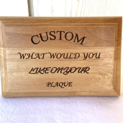 Custom Engraved Wood Memorial Plaque