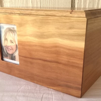 Adult Wood Cremation Urn - Picture Urn - Laser Engraved Included